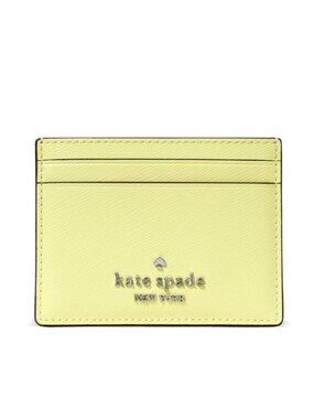 New Kate Spade Small Slim Card Holder Tennis Ball